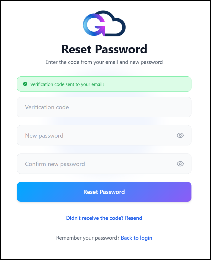 Reset Password Form