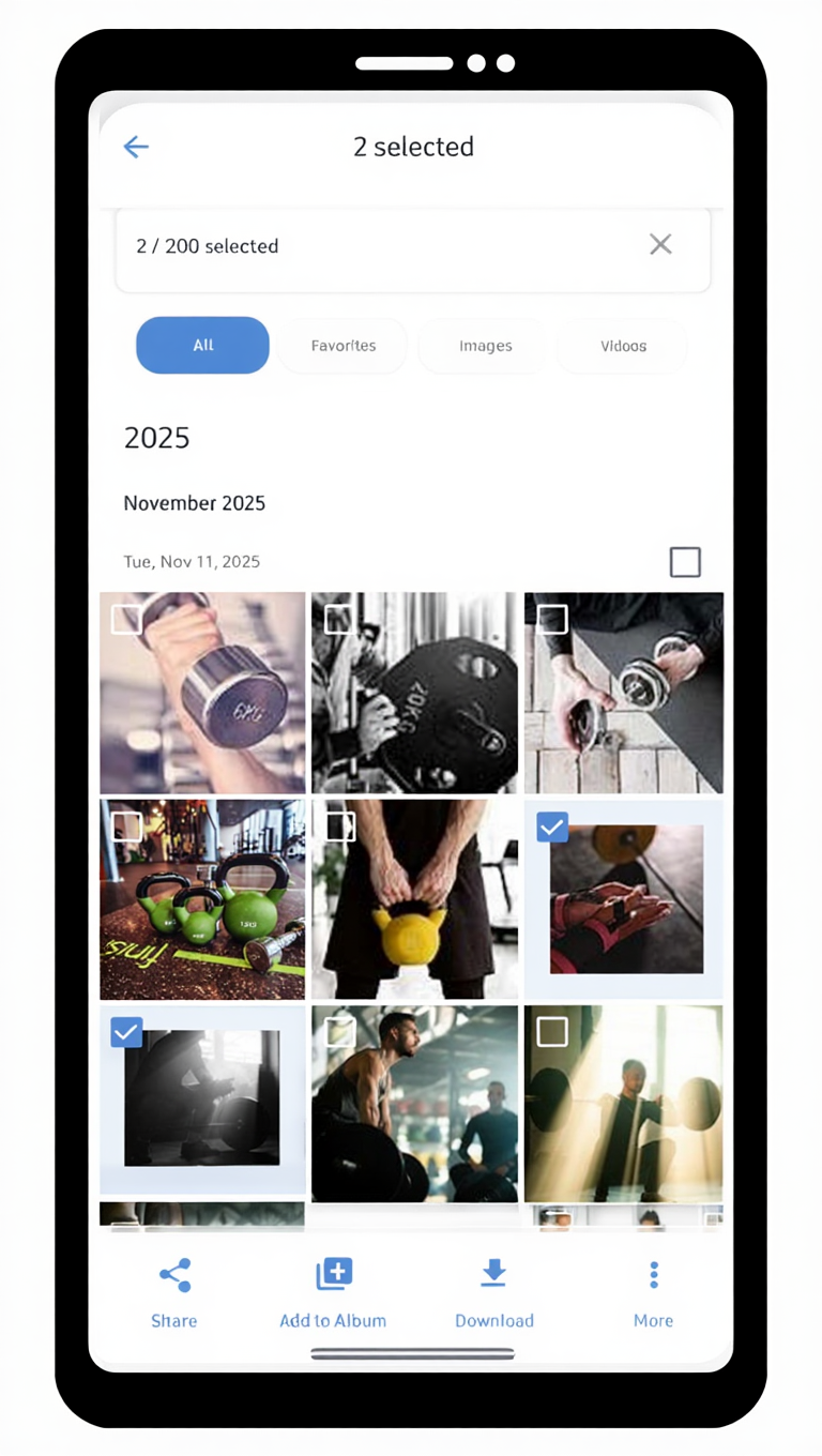 Add to Albums from Home screen