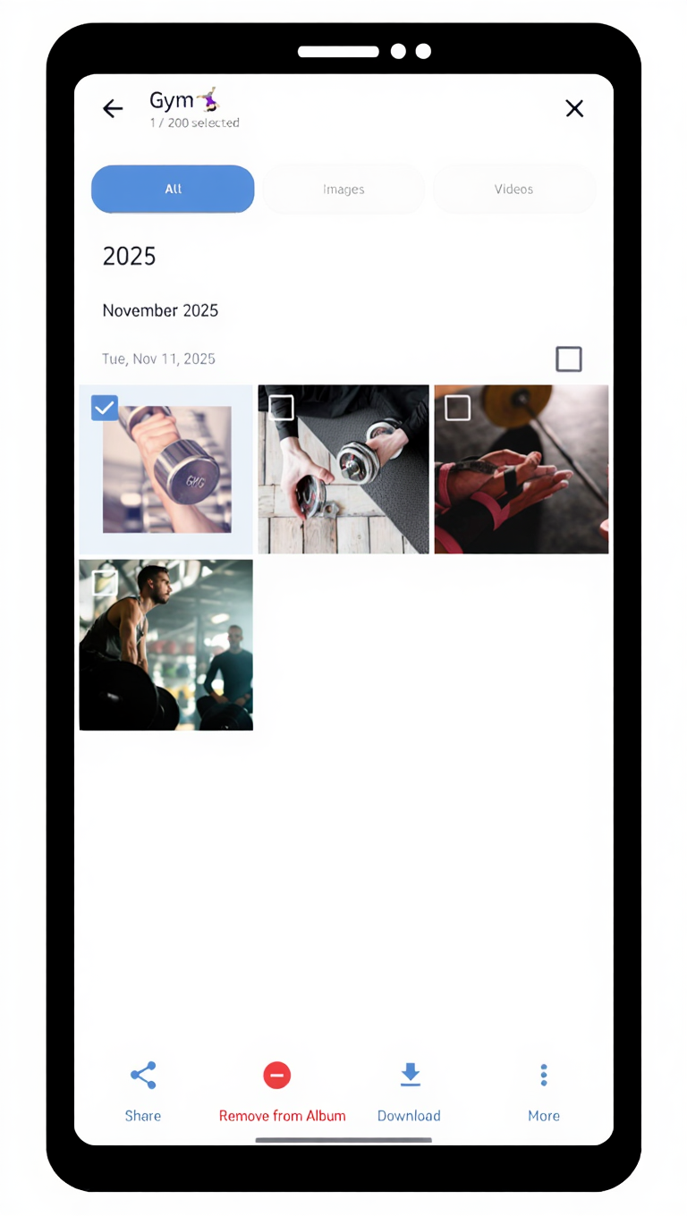 Remove From Album option