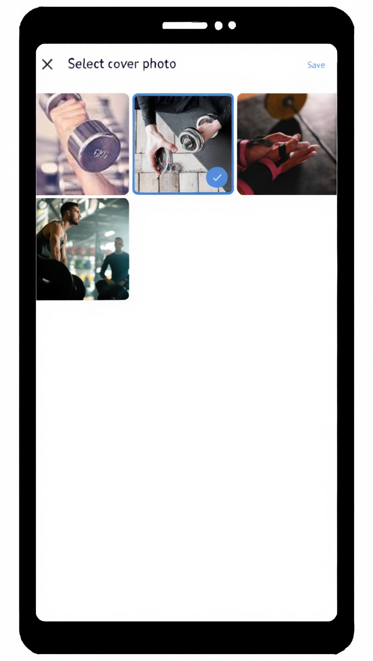 Select Cover Photo screen