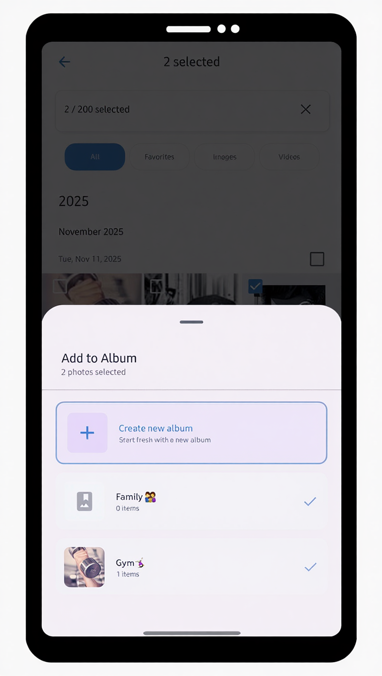 Select or Create Album