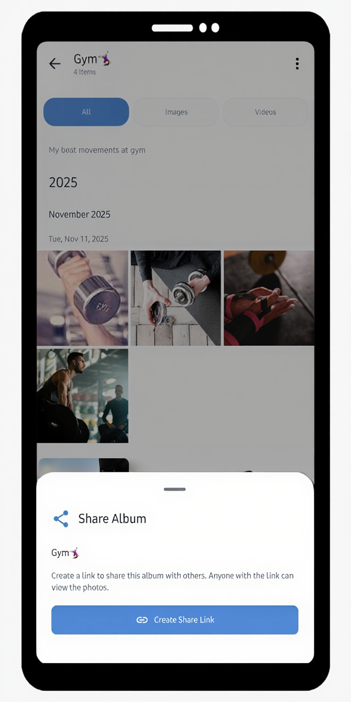 Share Album - Create Share Link